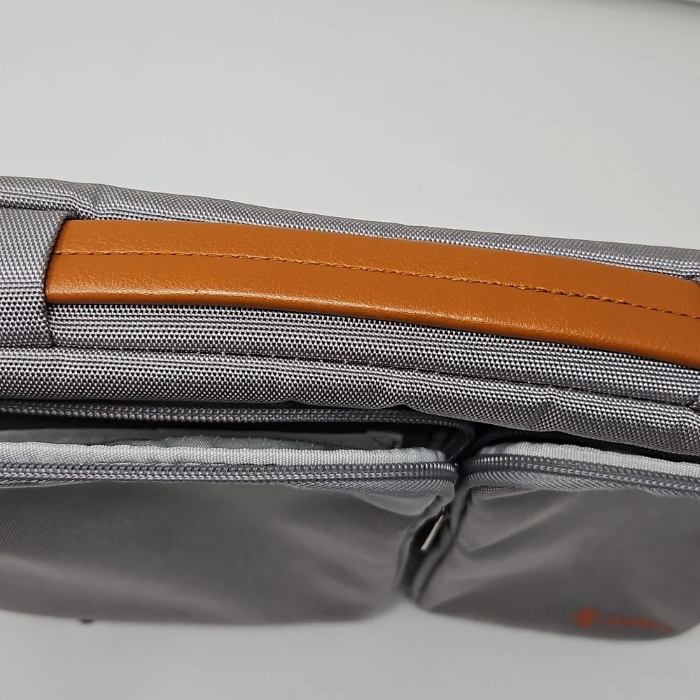 Tomtoc Gray Zipper Computer Ipad Tablet Bag Case Handle Unisex